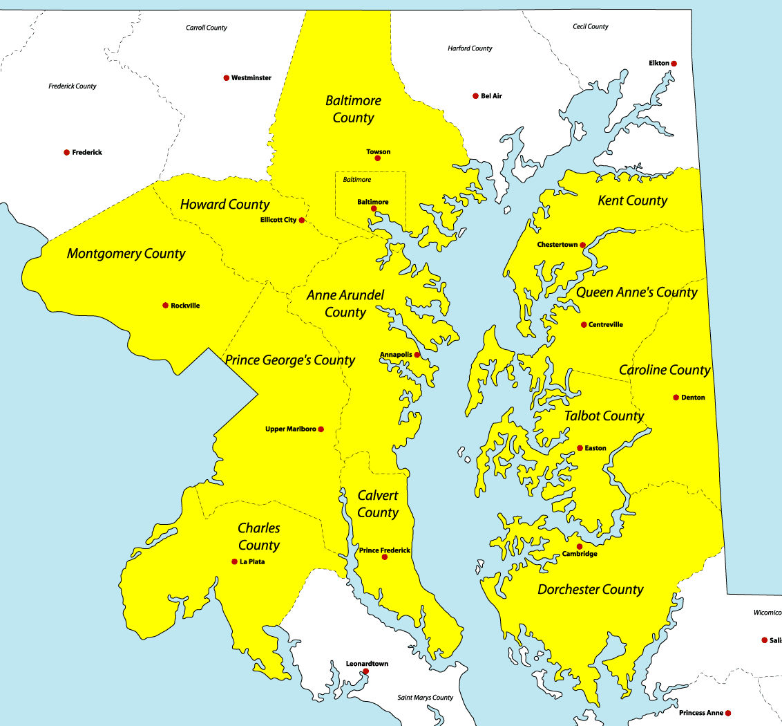 Maryland service area